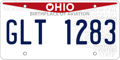 OH license plate GLT1283