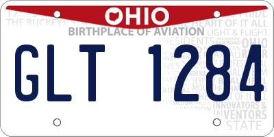 OH license plate GLT1284