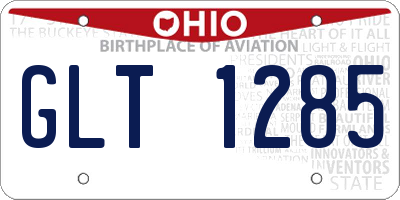 OH license plate GLT1285