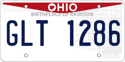 OH license plate GLT1286