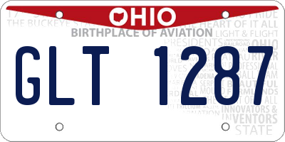 OH license plate GLT1287