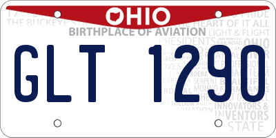 OH license plate GLT1290