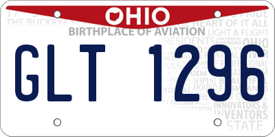 OH license plate GLT1296