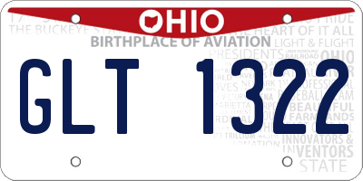 OH license plate GLT1322