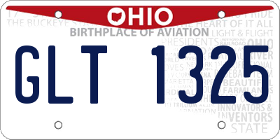 OH license plate GLT1325