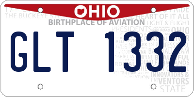 OH license plate GLT1332