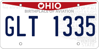 OH license plate GLT1335