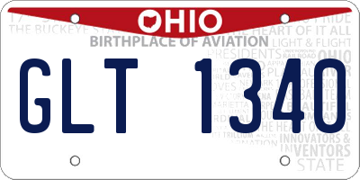 OH license plate GLT1340