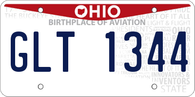 OH license plate GLT1344