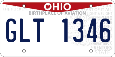 OH license plate GLT1346