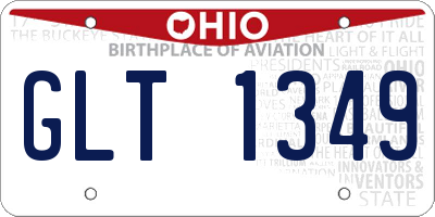 OH license plate GLT1349
