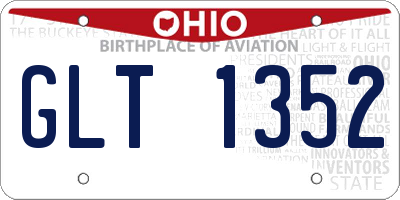 OH license plate GLT1352
