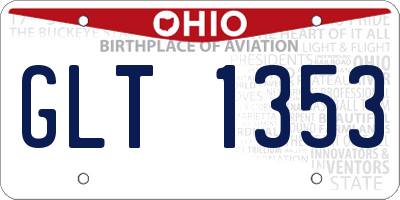 OH license plate GLT1353