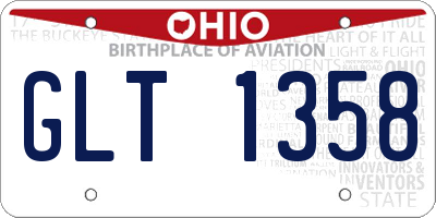 OH license plate GLT1358