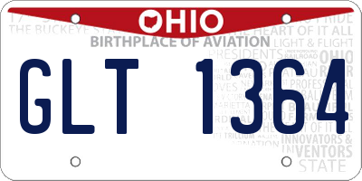 OH license plate GLT1364