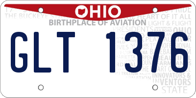 OH license plate GLT1376