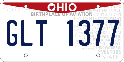 OH license plate GLT1377