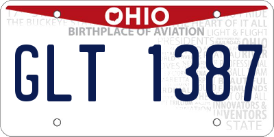 OH license plate GLT1387