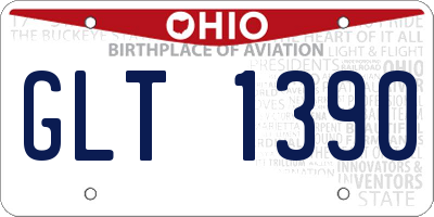 OH license plate GLT1390