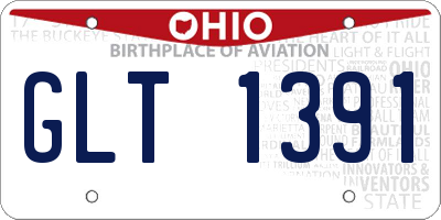 OH license plate GLT1391
