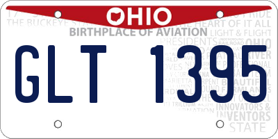 OH license plate GLT1395