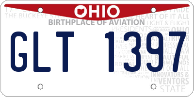 OH license plate GLT1397