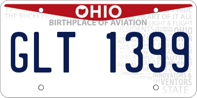 OH license plate GLT1399
