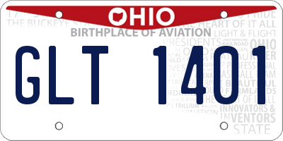 OH license plate GLT1401