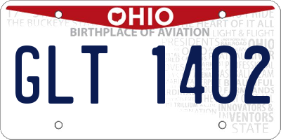 OH license plate GLT1402
