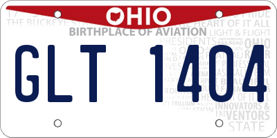 OH license plate GLT1404