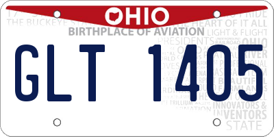 OH license plate GLT1405