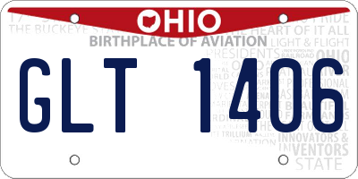 OH license plate GLT1406