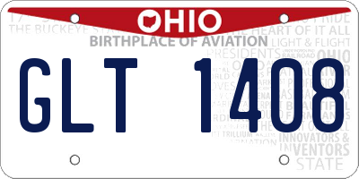 OH license plate GLT1408