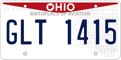 OH license plate GLT1415