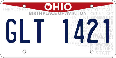 OH license plate GLT1421