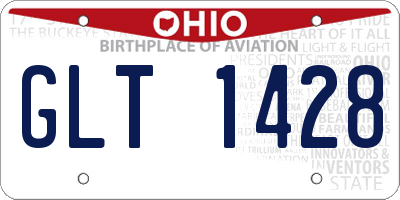 OH license plate GLT1428
