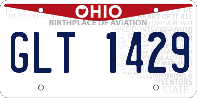 OH license plate GLT1429