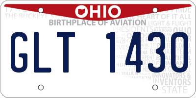 OH license plate GLT1430