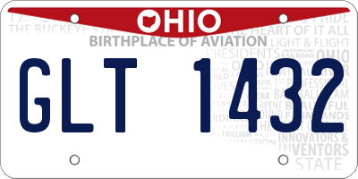 OH license plate GLT1432
