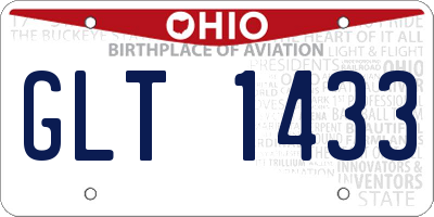 OH license plate GLT1433