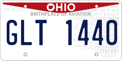 OH license plate GLT1440