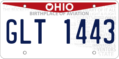 OH license plate GLT1443
