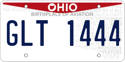 OH license plate GLT1444