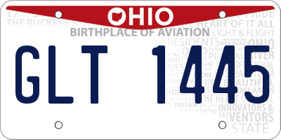 OH license plate GLT1445
