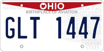 OH license plate GLT1447