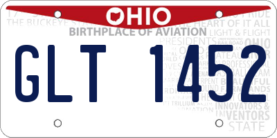 OH license plate GLT1452