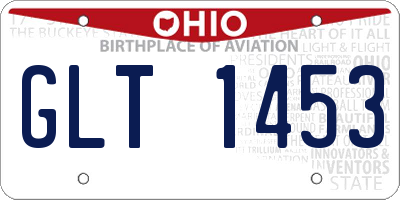 OH license plate GLT1453