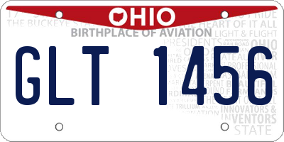 OH license plate GLT1456