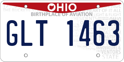 OH license plate GLT1463
