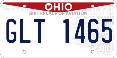 OH license plate GLT1465